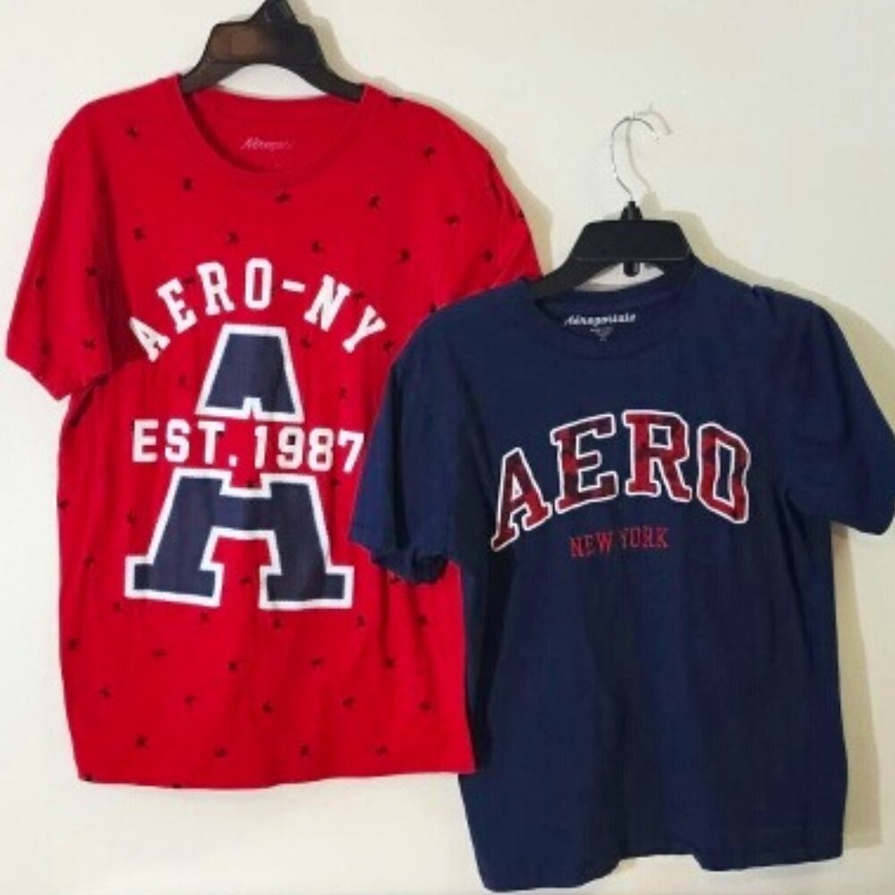 Pair of Aeropostale men size small tees